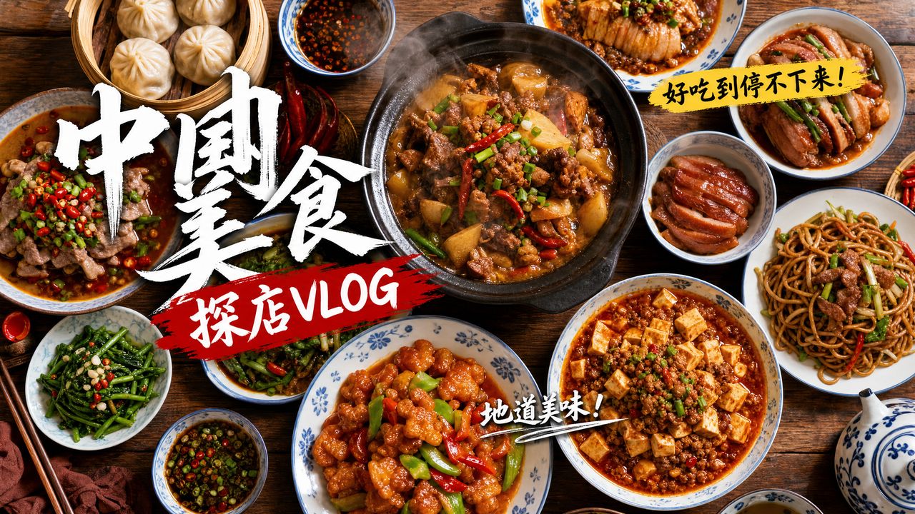 糖心vlog 【糖心vlog】中国美食探店视频：地道美味好吃到停不下来！